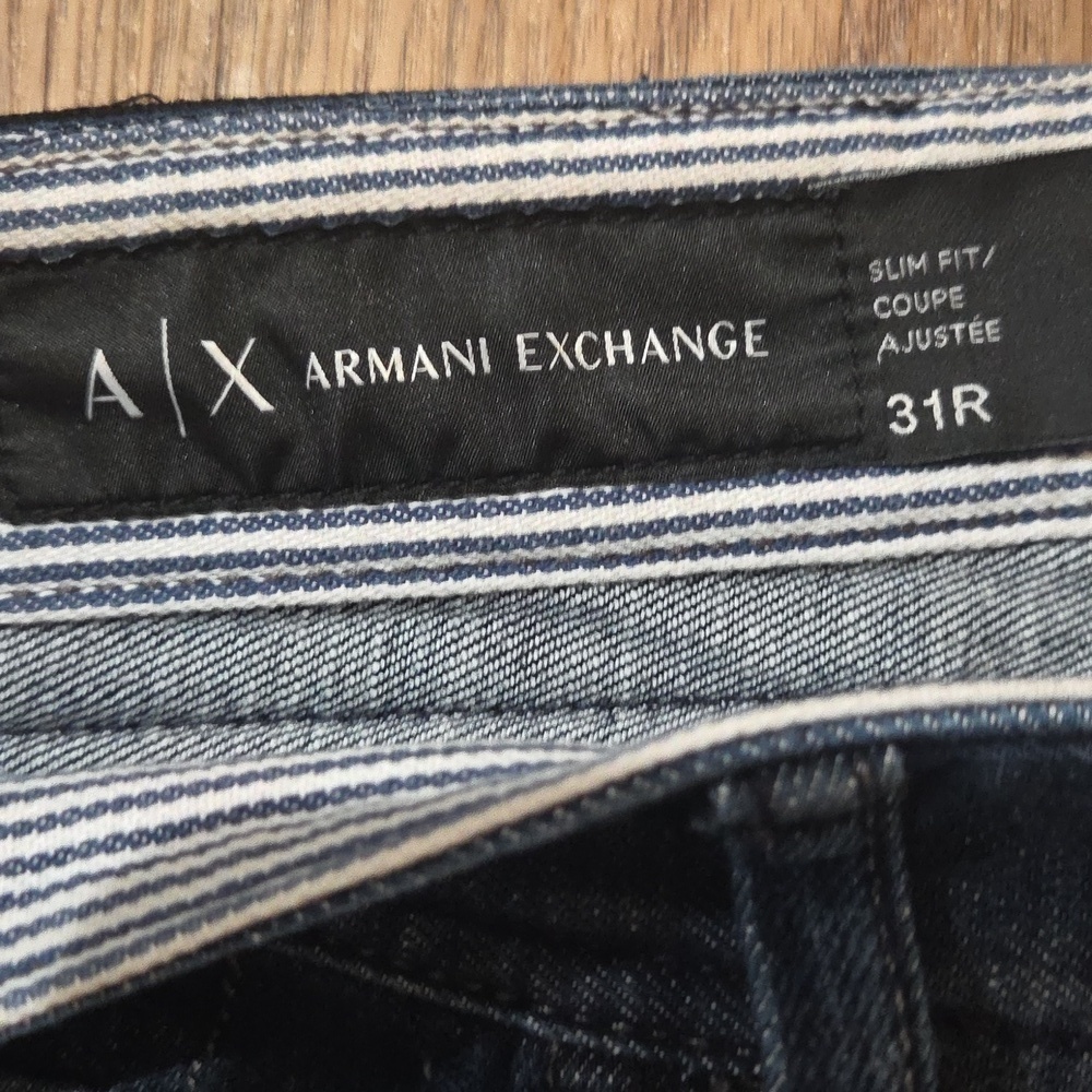 Armani Exchange Women's Deep Indigo Slim Jeans 31R low waist. - Picture 3 of 16